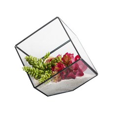 SAMHO GLASS 黑色方形懸掛植物 SH03505, 黑色的