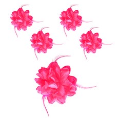 PARTYSHOW 多花髮夾, 桃紅色, 5個