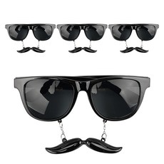 PARTYSHOW 鬍鬚眼鏡, 混合色, 4個