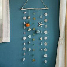 아스파시아 스타피쉬 스칸디아모스 자개 가랜드, 혼합 색상