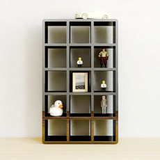 큐빅스 미니 진열장 5X3, 블랙