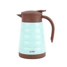 EJIRY 造型不鏽鋼保溫茶壺, 600毫升, 雪薄荷
