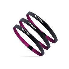 VICXEN 運動排汗帶 3入, 紫黑色