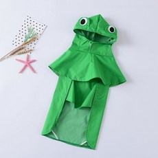 ZEZEPET 小狗青蛙造型雨衣, 綠色