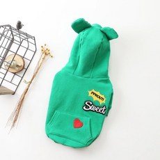 ZEZEPET 老鼠連帽衫 甜美狗狗服飾 Q421PDFC026, 綠色