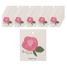 hello moris 山茶花感謝吊牌 4.2 x 5 cm, 100個, 粉紅色