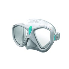 쎄악 아시안 핏 이탈리아 마스크, 화이트 + 아쿠아, 1개