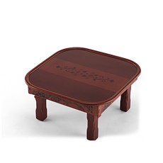 Namwonmoggi 名品南原 春香谷 鑲嵌方形橢圓桌 510 x 510 x 250 mm, 櫻桃色 + 棕色