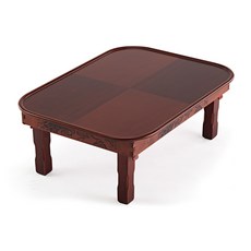 Namwonmoggi 名品南原 春香谷 馬賽克長方形橢圓桌 450 x 600 x 240 mm, 櫻桃色 + 棕色