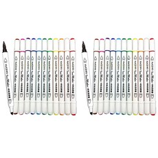 Bluemato 雙頭麥克筆簽字筆 12色 TMP001, 混色, 2組