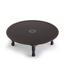 Namwon Mokgi 廣闊的鑲嵌圓形古董雕像 450 x 450 x 210 毫米, 櫻桃+棕色