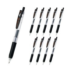 ZEBRA 斑馬牌 SARASA 附夾鋼珠筆 0.3mm, 黑色, 10個