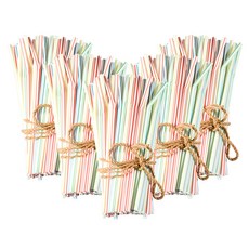 Bloom at home 單獨包裝波紋管稻草彩虹, 100入, 5個