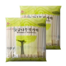 다드림 개별 비닐포장 일회용 고급나무젓가락, 100개입, 2개
