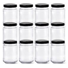 Glasslock 黑色玻璃密封罐, 400ml, 12組