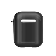 MINIPLE 엘핀 에어팟 이어폰 케이스, 블랙