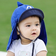 MILKY FRIENDS 可拆式鯊魚造型孩童護頸遮陽帽