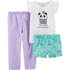 카터스 베이비 여아용 3p 팬케이크 폴리 파자마