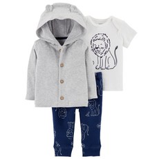 카터스 베이비 남아용 3p 리틀 가디건 세트