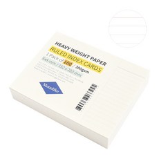 walgadaks 直紋索引卡 100張 152*203mm, 白色的, 1個