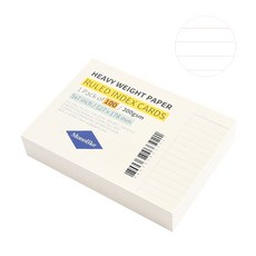 walgadaks 直紋索引卡 100張 127*178mm, 白色的, 1個