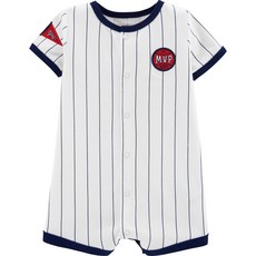 카터스 남아용 베이스볼 스냅 단추 롬퍼