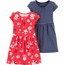 카터스 여아용 2팩 져지 드레스 세트