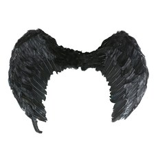 PARTYSHOW 羽毛天使翅膀, 黑色, 1個