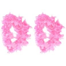 파티쇼 파티 깃털 목도리, 핑크, 2개