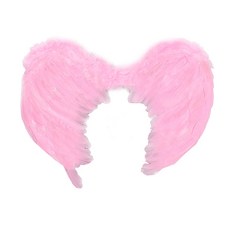 豪華羽毛天使翅膀裝飾, 粉色的, 1個