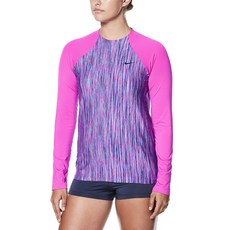 나이키스윔 여성용 수영복 러쉬 헤더 롱 슬리브 래쉬가드 NESS8336580