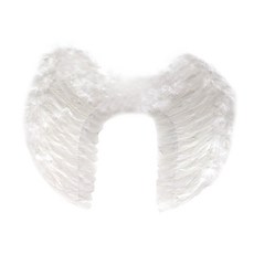 豪華羽毛天使翅膀裝飾, 白色, 1入