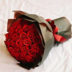 ASPASIA 玫瑰香皂告白花束 50朵, 紅色, 1組