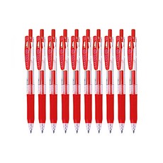 Zebra Sarasa Clip 圓珠筆 1.0mm, 紅色, 10個