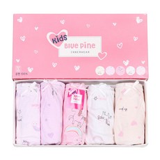 블루핀 여아용 유니콘 순면 삼각팬티 5매입 세트