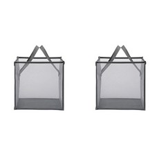 Justin Allmesh 折疊洗衣籃, Single Gray, 2個