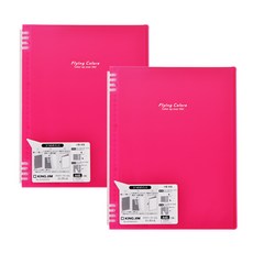 KING JIM Flying Color 透明文件夾, 粉紅色, 2個