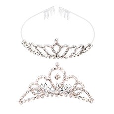 派對皇冠 A款 M號+L號, 銀, 1套