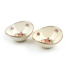 Queen Rose Viking花朵圖案碗, 混色, 2個