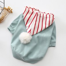 ZEZEPET 棉絨連帽狗服裝, 薄荷