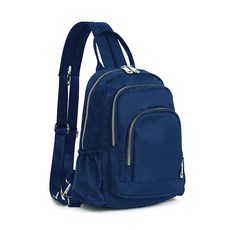 BLUEMOUNT 女用單肩郵差後背包 VT01276, 藍色