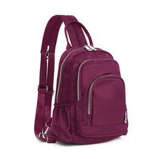 Blue Mount 女用單肩郵差後背包 VT01276, 紫色