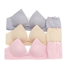 基本款動感無鋼圈內衣內褲 3入組