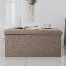 VANESSDECO 可折疊式儲物布椅 L號, 淺褐色的