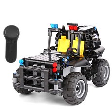레프리카 2.4GHz 블럭 TECH rc 스마트 폴리스 지휘차량 334pcs (CBT740057), 혼합색상, 1개