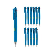 ZEBRA 斑馬牌 夾式多筆 T 0.7mm, 純藍色, 12個