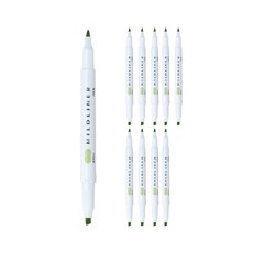 ZEBRA 斑馬牌 MILDLINER 螢光筆, 綠色, 10個