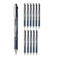 제브라 클립온슬림 2C 멀티펜 0.7mm, 블랙, 12개