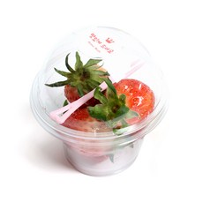 Picnic House 馬芬甜點杯 5.5 x 9.2 x 10.5 cm 250~270ml 圓頂蓋 + 叉子 + 貼紙, 30套, 1入