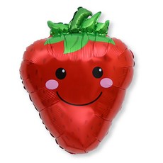 WOW PARTY KOREA 微笑水果鋁箔氣球, 覆盆莓, 3個